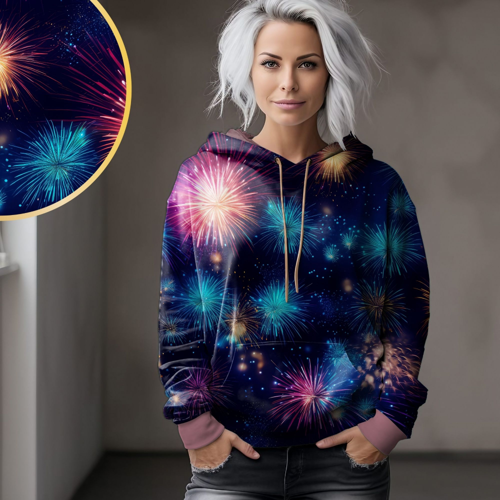 Firework  - Eigenproduktion von Graustufen-Stoffe